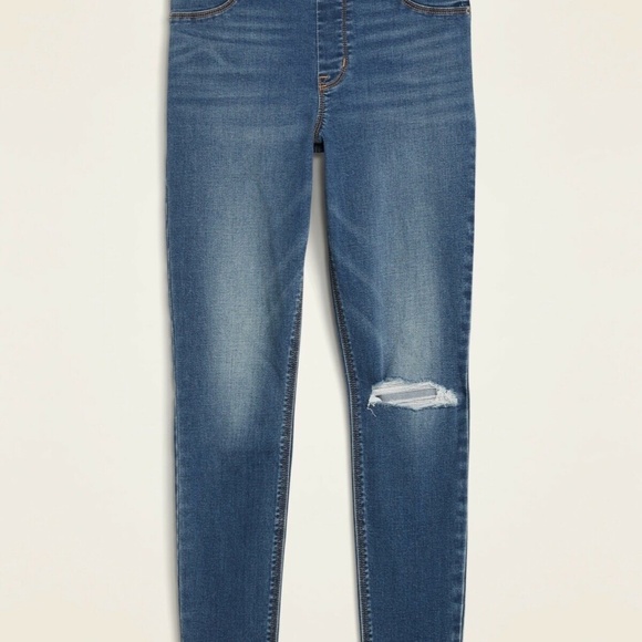 NWT: old navy Mid-Rise Distressed Rockstar Super Skinny Ankle Jeggings (2) $45 - Picture 3 of 13